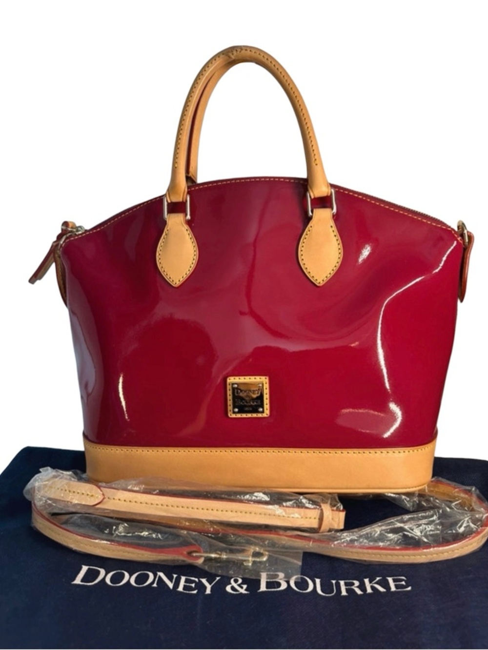 Dooney & Bourke Domed Patent Leather Satchel